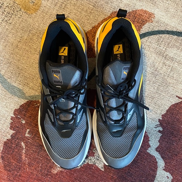 PUMA Men’s size 14 RS-Fast Trainers Sneakers - Yellow/Gray/Black LIKE NEW - Picture 5 of 8
